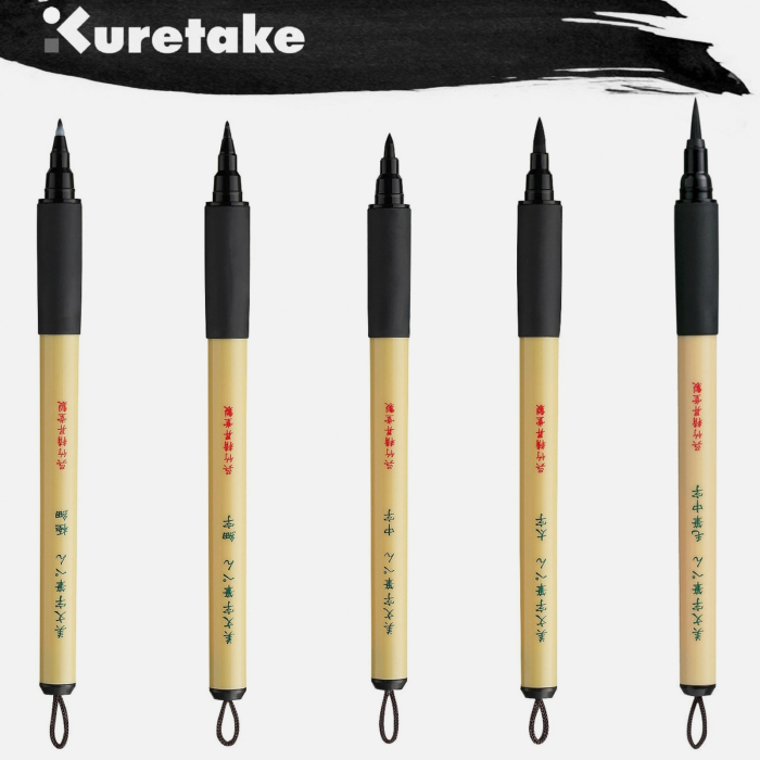 Brush pen negru pentru caligrafie Kuretake Bimoji Fude Pen [3]