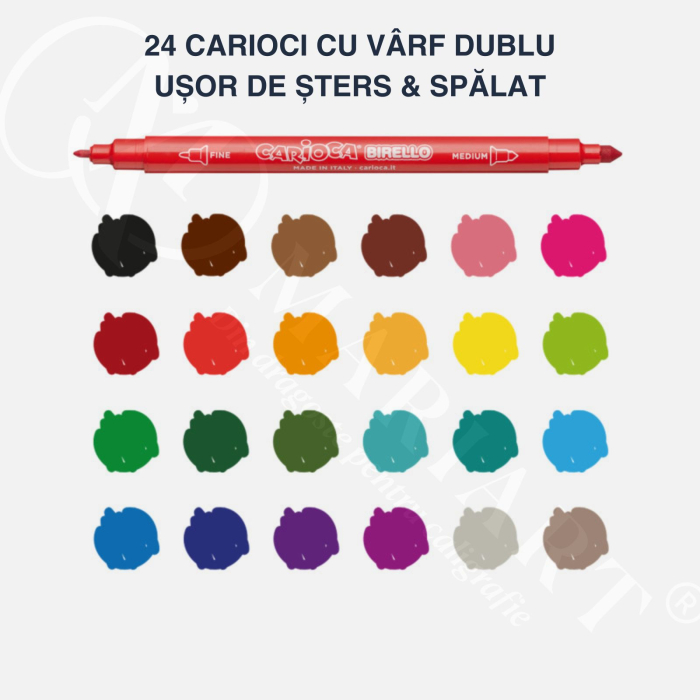 Carioci cu varf dublu (subtire si gros), Carioca Birello, diverse culori [2]