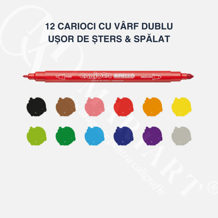 Carioci cu varf dublu (subtire si gros), Carioca Birello, diverse culori [2]