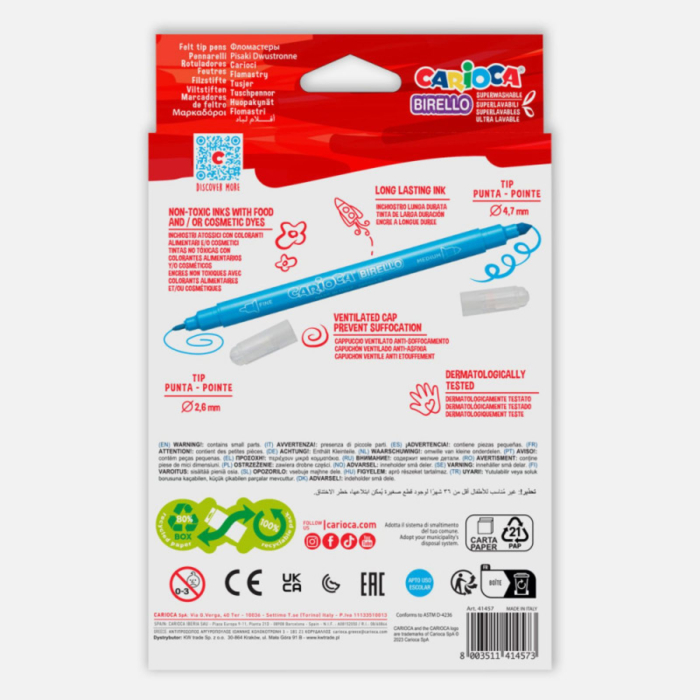 Carioci cu varf dublu (subtire si gros), Carioca Birello, diverse culori [4]