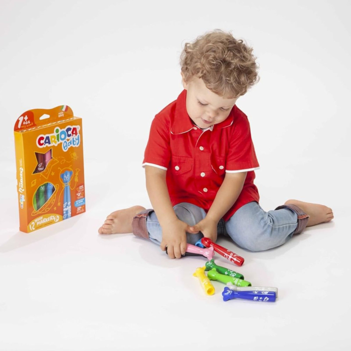 Carioci lavabile copii 2+ ani, usor de curatat, ideale pentru desen si dezvoltare creativa, Carioca Baby [5]