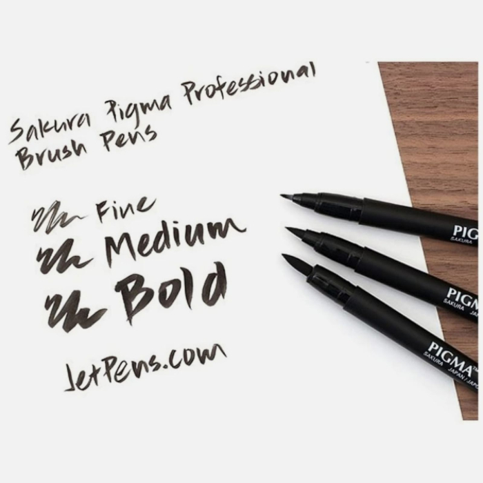 Carioci Sakura Pigma brush pen - fine, medium, bold [2]