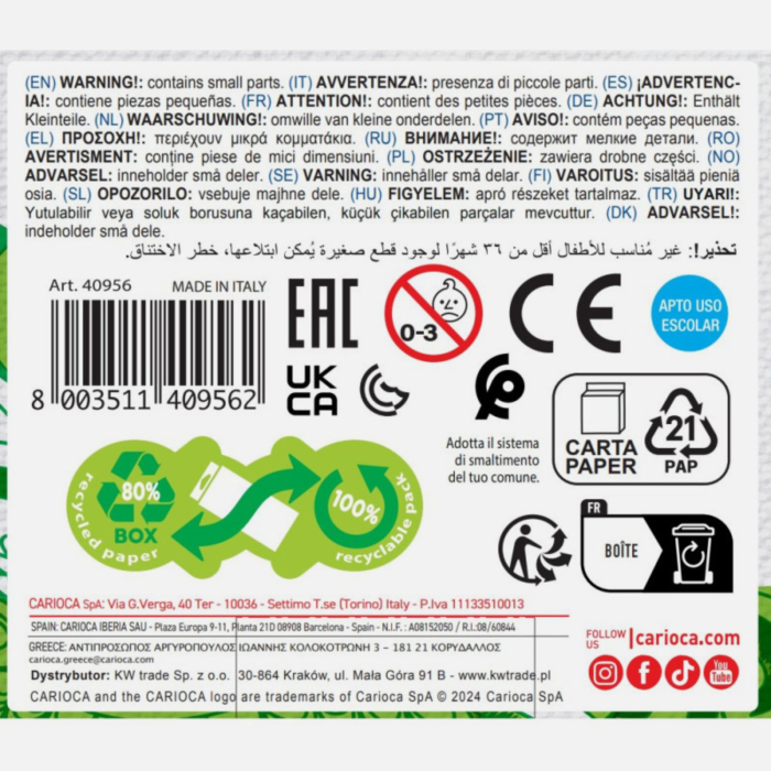 Carioci textile permanente pentru personalizat haine, rezistente la spalare, Carioca Fabric [6]