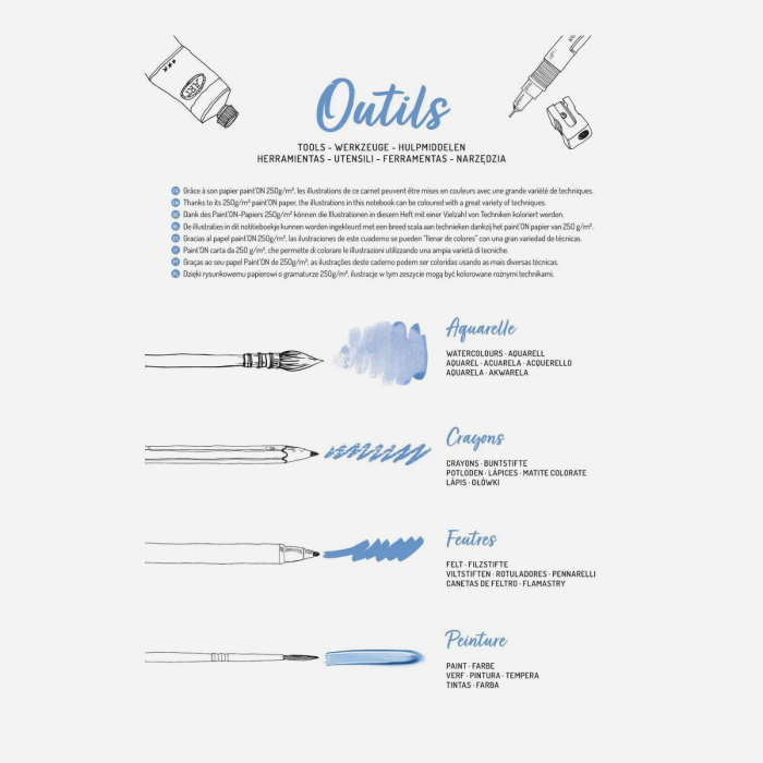 Carte de colorat orase turistice, multi-techniques, Clairefontaine, A4, 250g [4]