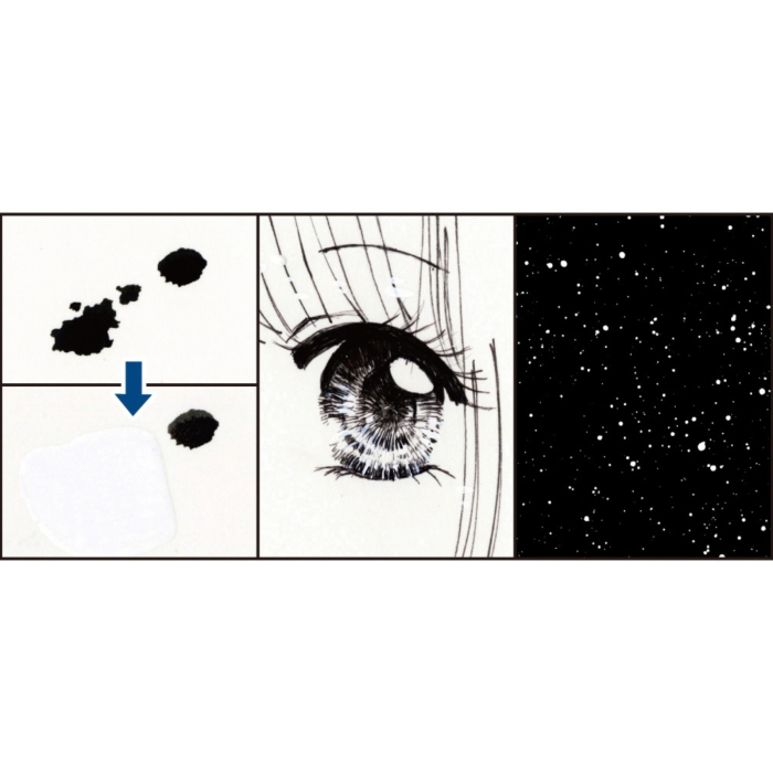 Cerneala alba opaca pentru caligrafie si ilustratie, Kuretake Cartoonist White Ink, 30 g [4]