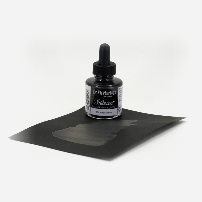 Cerneala caligrafie neagra Iridiscent Black Sparkle  (10R) [2]