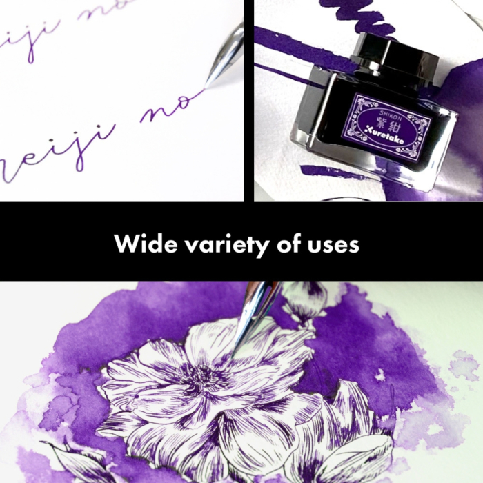 Cerneala mov inchis pentru stilou Kuretake Ink-Café Meiji No Iro, Shikon, 20 g [5]
