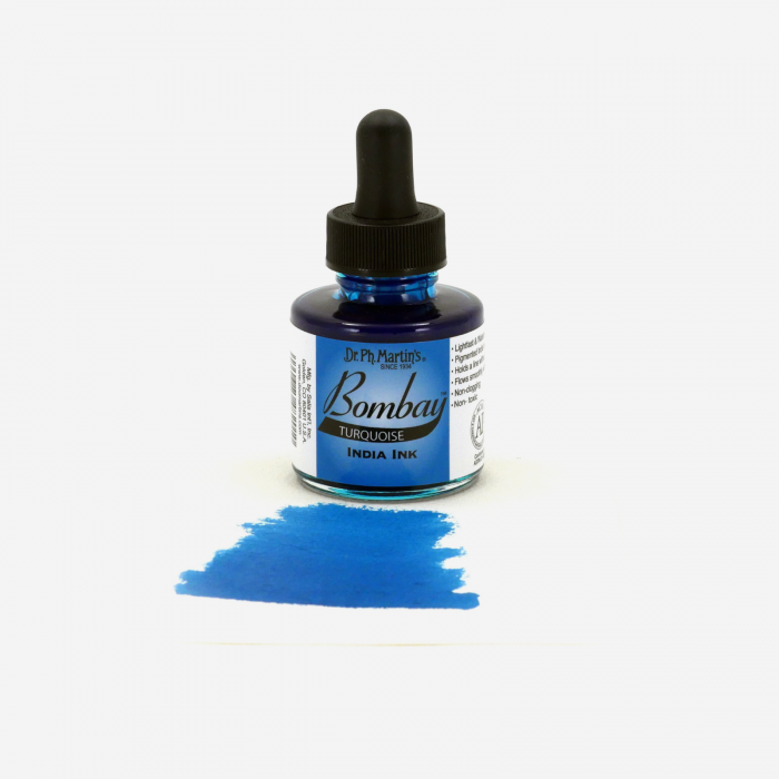 Cerneala turcoaz caligrafie - Bombay India Ink Turquoise (20BY) [2]