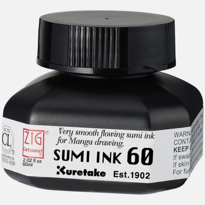 Cerneala neagra caligrafie si manga, ZIG Cartoonist Sumi ink, 60 ml [2]