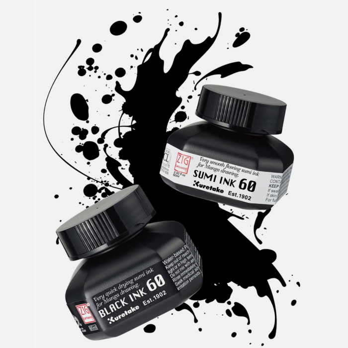 Cerneala neagra caligrafie si manga, ZIG Cartoonist Sumi ink, 60 ml [5]