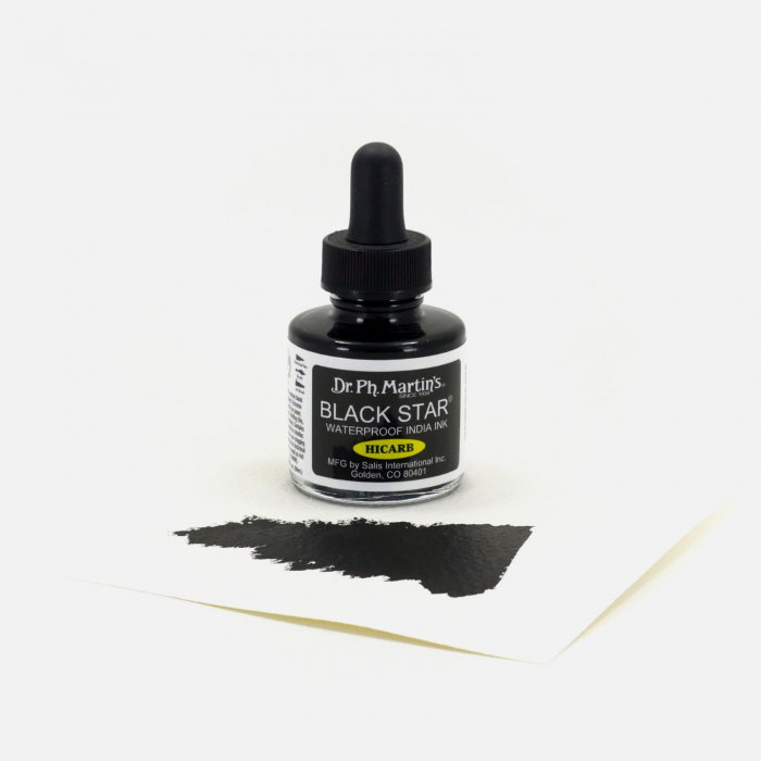 Cerneala neagra lucioasa - Black Star Hi-Carb India [2]