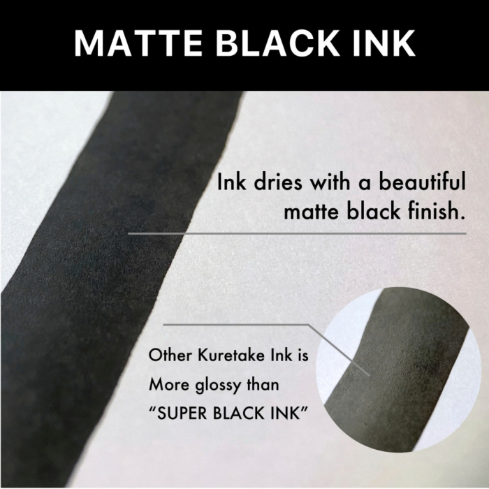 Cerneala neagra mata caligrafie si desen, Kuretake Special Black Ink, 60 ml [6]