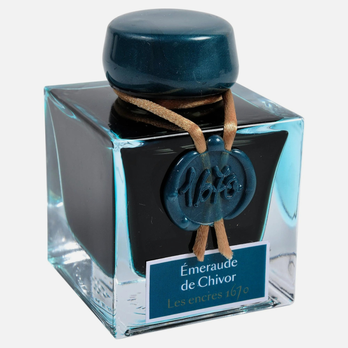 Cerneala sidefata stilou, Jacques Herbin 1670 - Fuchsia de Magellan, 50 ml, Editie aniversara [2]