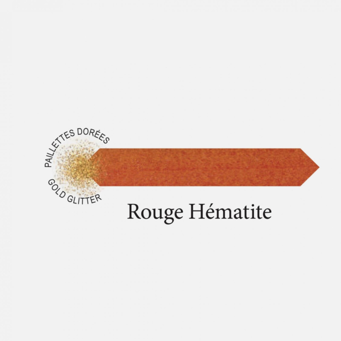 Cerneala sidefata stilou, Jacques Herbin 1670 - Rouge Hematite, 50 ml, Editie aniversara [3]