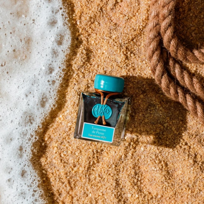 Cerneala sidefata stilou, Jacques Herbin 1670 - Turquoise de Perse, 50 ml, Editie aniversara [6]