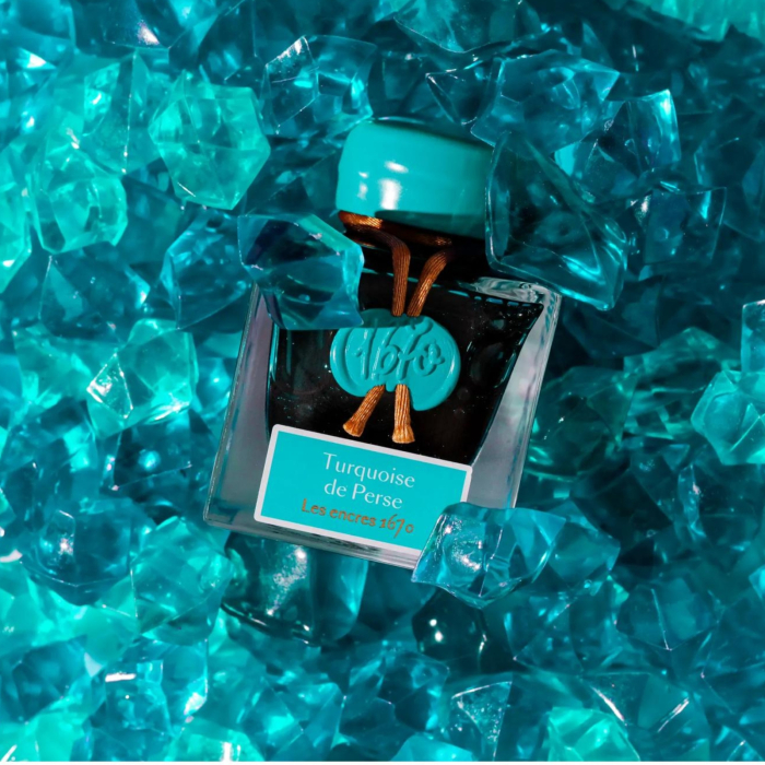 Cerneala sidefata stilou, Jacques Herbin 1670 - Turquoise de Perse, 50 ml, Editie aniversara [7]