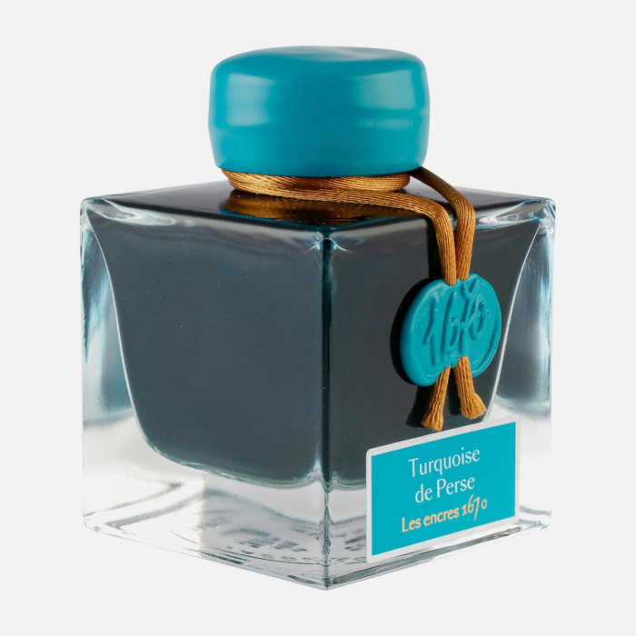 Cerneala sidefata stilou, Jacques Herbin 1670 - Turquoise de Perse, 50 ml, Editie aniversara [2]