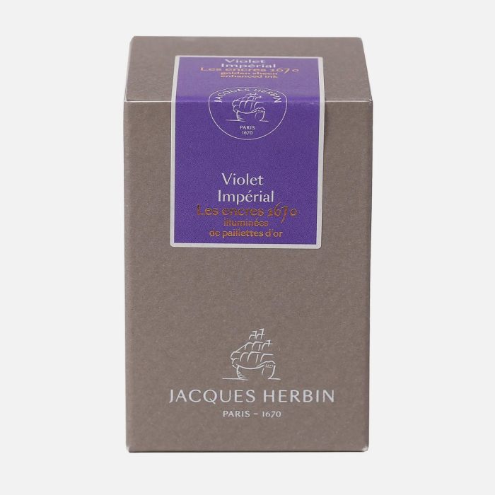 Cerneala sidefata stilou, Jacques Herbin 1670 - Violet imperial, 50 ml, Editie aniversara [5]