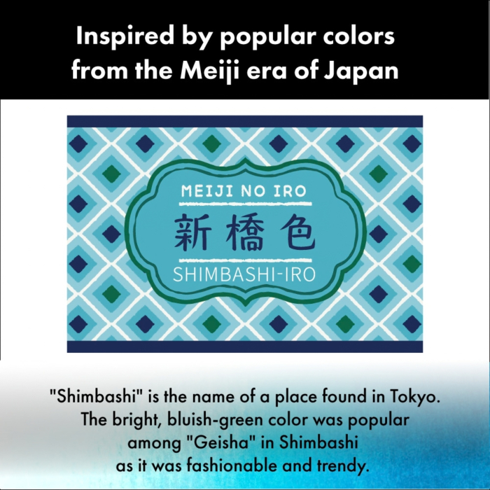 Cerneala turcoaz pentru stilou Kuretake Ink-Café Meiji No Iro, Shimbashi, 20 g [2]