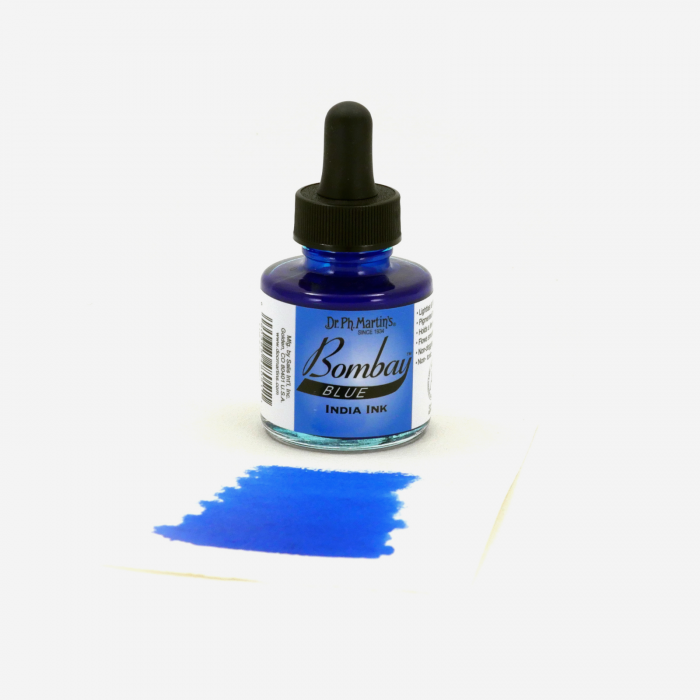 Cerneala albastra caligrafie - Bombay India Ink Blue (5BY) [2]