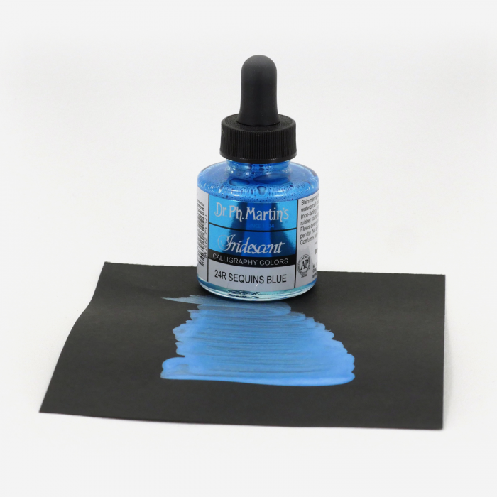 Cerneala albastra caligrafie - Iridiscent Sequins Blue (24R) [2]