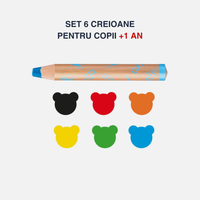 Creioane colorate 3 in 1 Carioca Baby 1+, set 10 culori + ascutitoare CADOU [5]