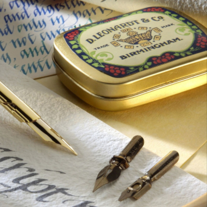 Cutie metalica pentru depozitat penite caligrafie, in stil victorian - Manuscript [2]