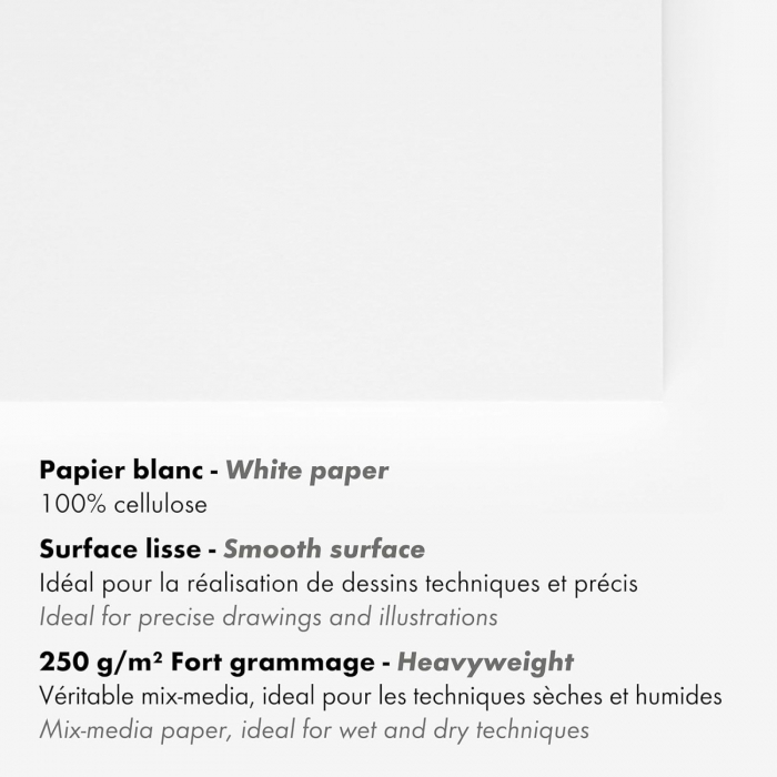 Hartie alba neteda – Paint On Mix Media Lisse 250g [3]