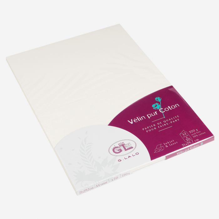 Hartie colorata din bumbac - Velin Pur Cotton, 220 g, A4, Clairefontaine [3]