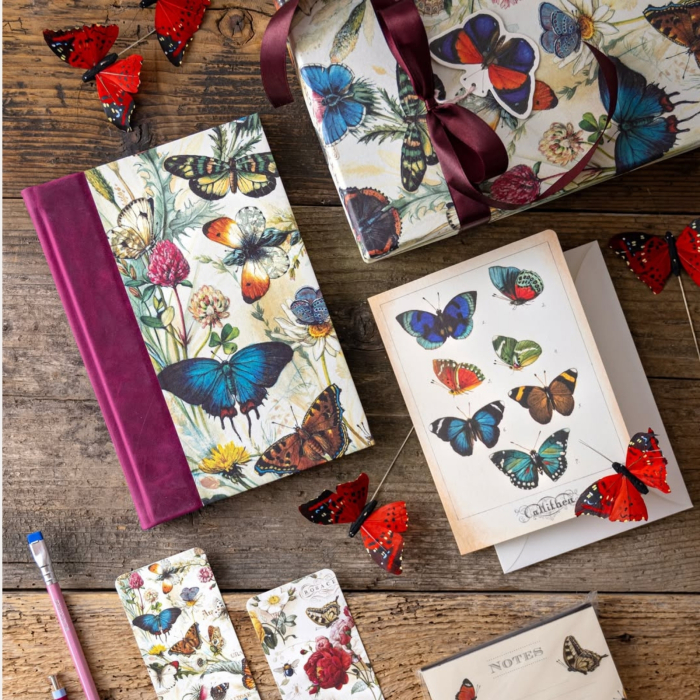 Hartie de ambalat cadouri Bomo Art, model Butterflies, 70x100cm, 90g/mp [2]