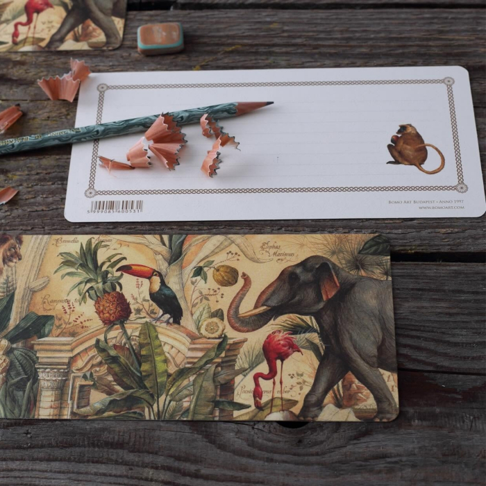 Felicitare cu plic ivoire DL, Bomo Art, model Birds on the Snow, hartie 350 g/mp, 100 x 210 mm [9]