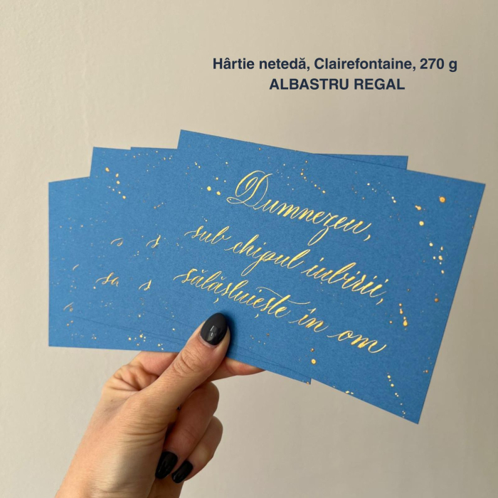 Hartie neteda - Albastru regal, A4, 270g, Maya Clairefontaine [3]