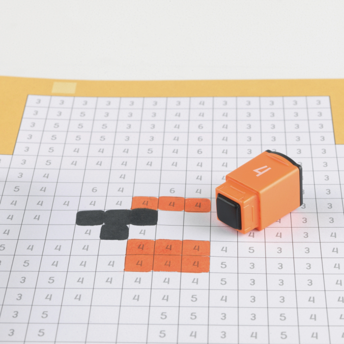 Joc de colorat pe numere cu stampile Trodat Pixel Stamp - Animale [8]