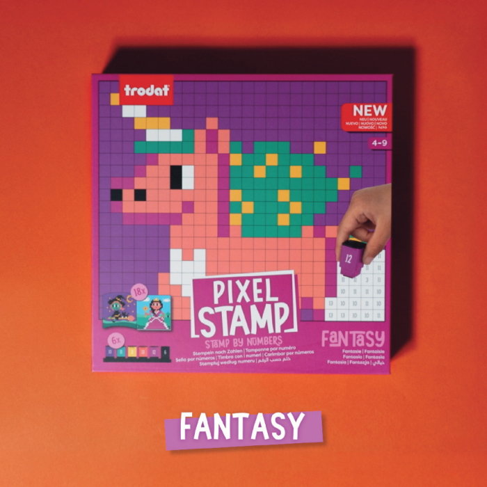 Joc de colorat pe numere cu stampile Trodat Pixel Stamp - Fantezie [2]