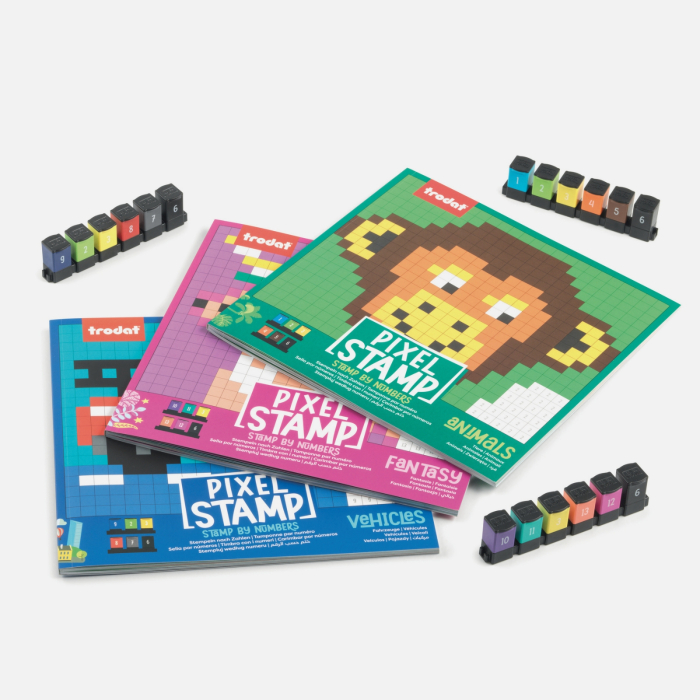 Joc de colorat pe numere cu stampile Trodat Pixel Stamp - Fantezie [9]