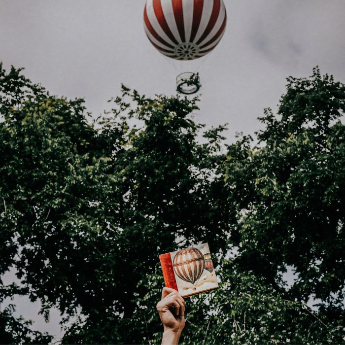 Jurnal Bomo legat manual, model Baloons, cotor din piele, hartie ivory 90g/mp [3]