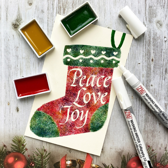 Marker cu lichid de mascare pentru acuarela si caligrafie Kuretake ZIG Masking Writer [8]