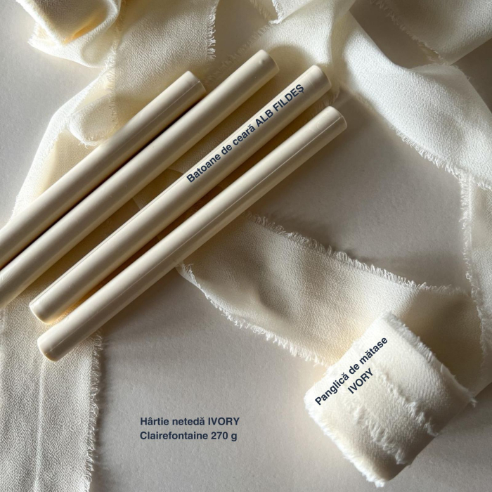 Panglica matase - Ivory, set 2 bucati [3]