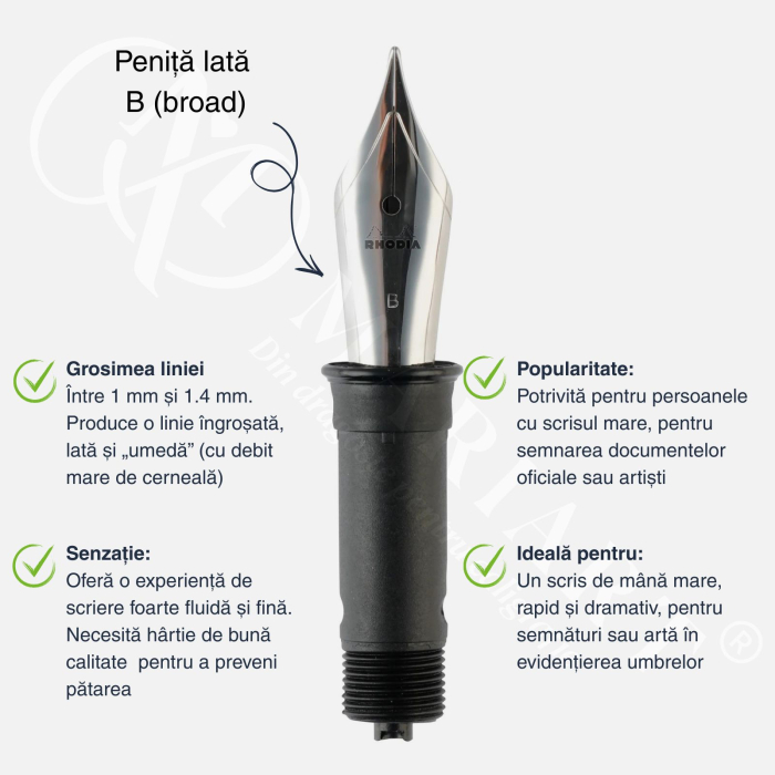 Penita de schimb pentru stilou Rhodia Script Fontaine, EF-F-B [4]