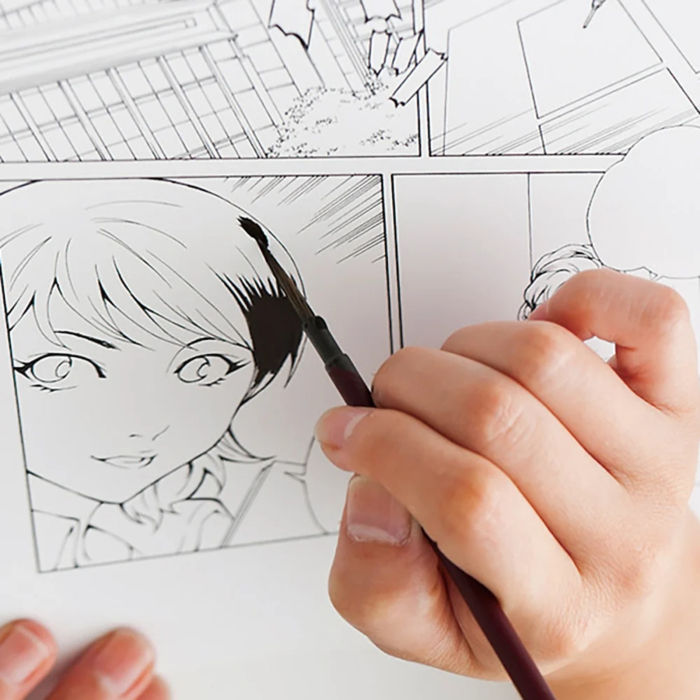 Pensula pictura, manga si caligrafie, Kuretake ZIG Cartoonist Menso Brush Small / Medium [5]