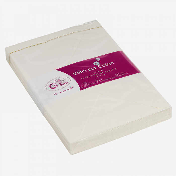 Plic C6 Clairefontaine, hartie din bumbac Velin pur Cotton, alb cremos, 125g, 114 x 162 mm [3]