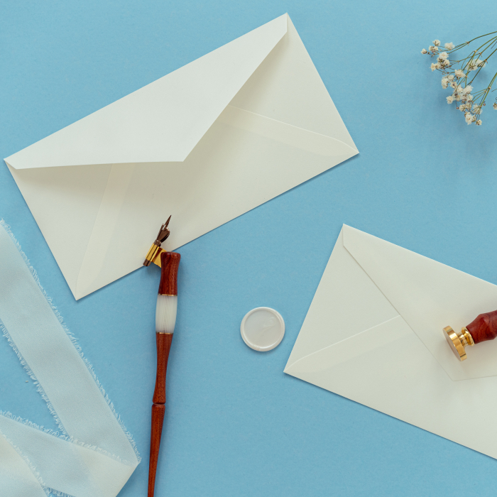 Plic DL Clairefontaine, hartie din bumbac Velin pur Cotton, alb cremos, 125g, 110 x 220 mm [3]