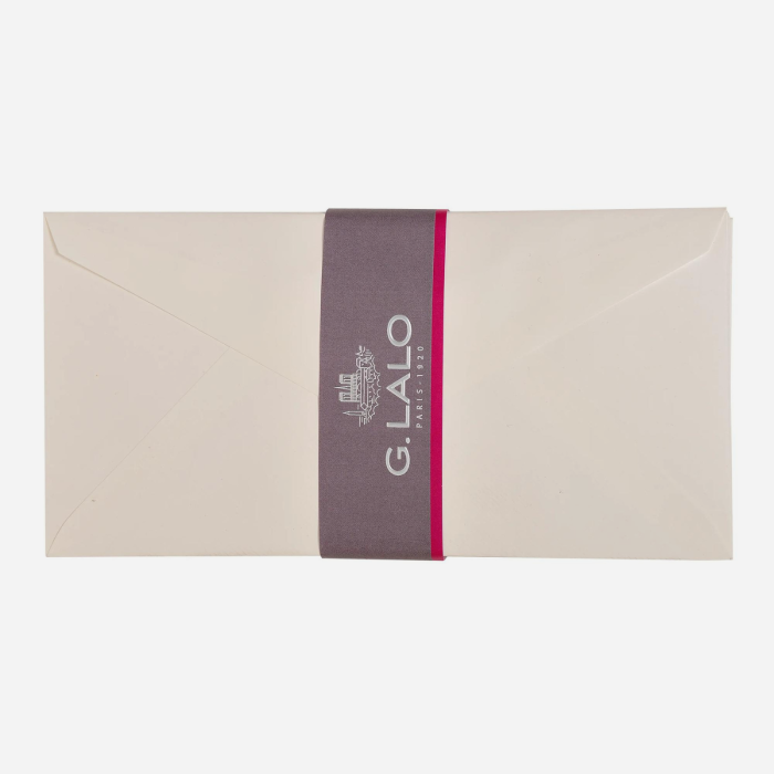 Plic DL Clairefontaine, hartie tip canvas Toile Imperiale, alb, 100g, 110 x 220 mm [3]