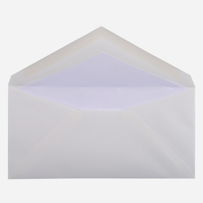 Plic DL Clairefontaine, hartie tip canvas Toile Imperiale, alb, 100g, 110 x 220 mm [2]