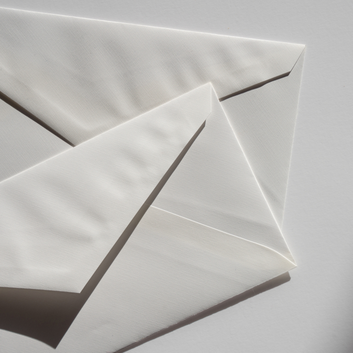 Plic DL Clairefontaine, hartie tip canvas Toile Imperiale, alb, 100g, 110 x 220 mm [3]