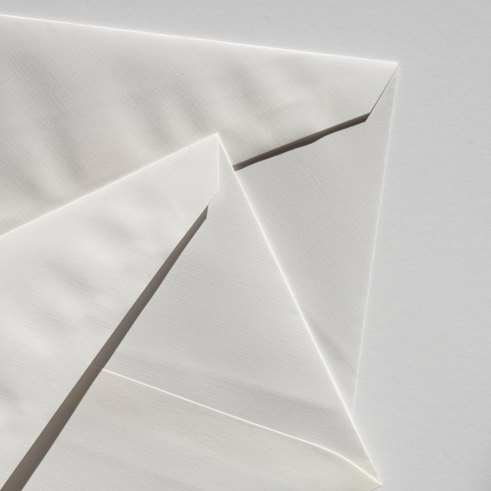 Plic DL Clairefontaine, hartie tip canvas Toile Imperiale, alb, 100g, 110 x 220 mm [2]