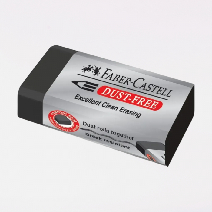 Radiera creion, dust free, negru  - Faber Castell [1]