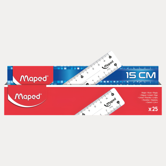 Rigla Maped Classic cu dubla gradatie, rigla scolara transparenta [4]