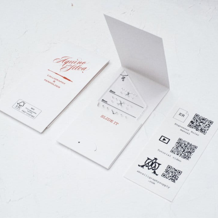 Rigla pentru liniatura caligrafie Copperplate, Caligrafie Moderna si Spencerian, The Macau Penman [5]