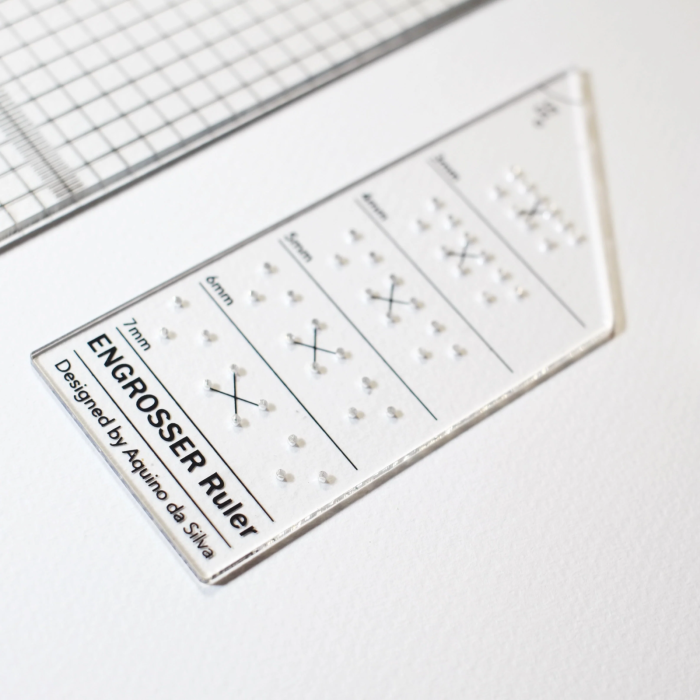 Rigla pentru liniatura caligrafie Copperplate, Caligrafie Moderna si Spencerian, The Macau Penman [3]